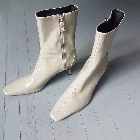 Zara Faux Patent Leather Boots - Picture 3 of 12